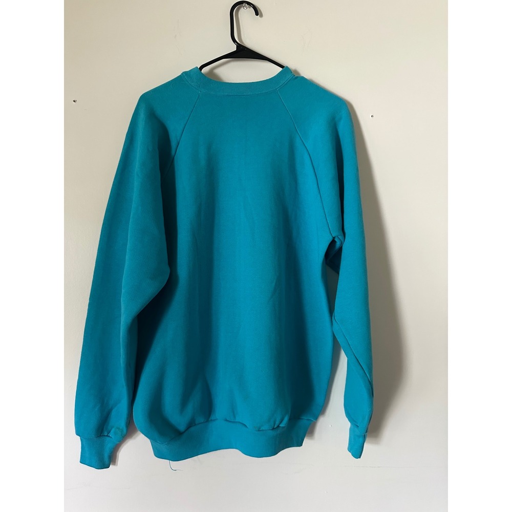 Vintage Fruit of the Loom Newport Rhode Island Sweatshirt XL Teal Made in USA - Picture 2 of 7